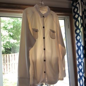 Long sleeve fleece button down jacket